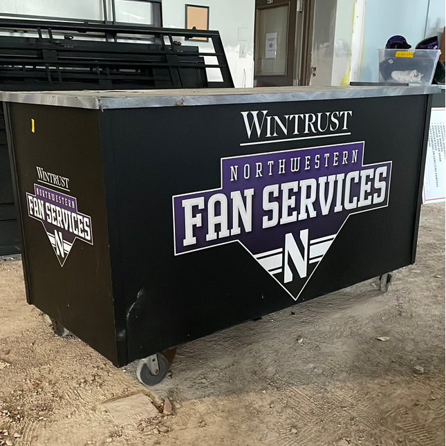 Fan Services Stand With Casters & 4 Doors — Northwestern Ryan Field