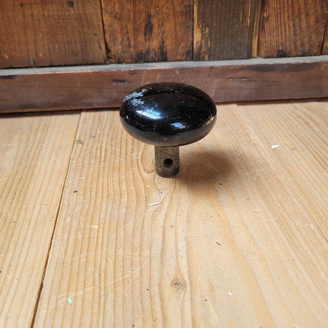 Antique Black Porcelain Door Knob